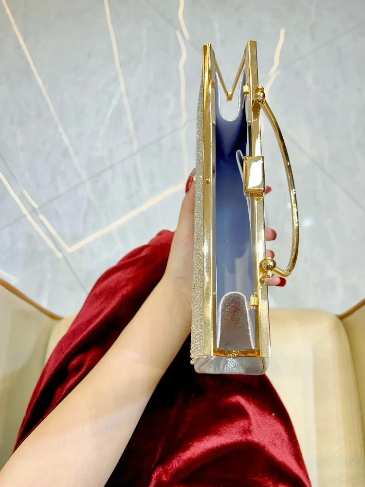 جديد حجر الراين شرابة مساء حقائب للنساء أنيقة تسلق الزفاف محفظة مخلب سلسلة حزام حقيبة كتف حفلة موسيقية حقيبة يد أساسية