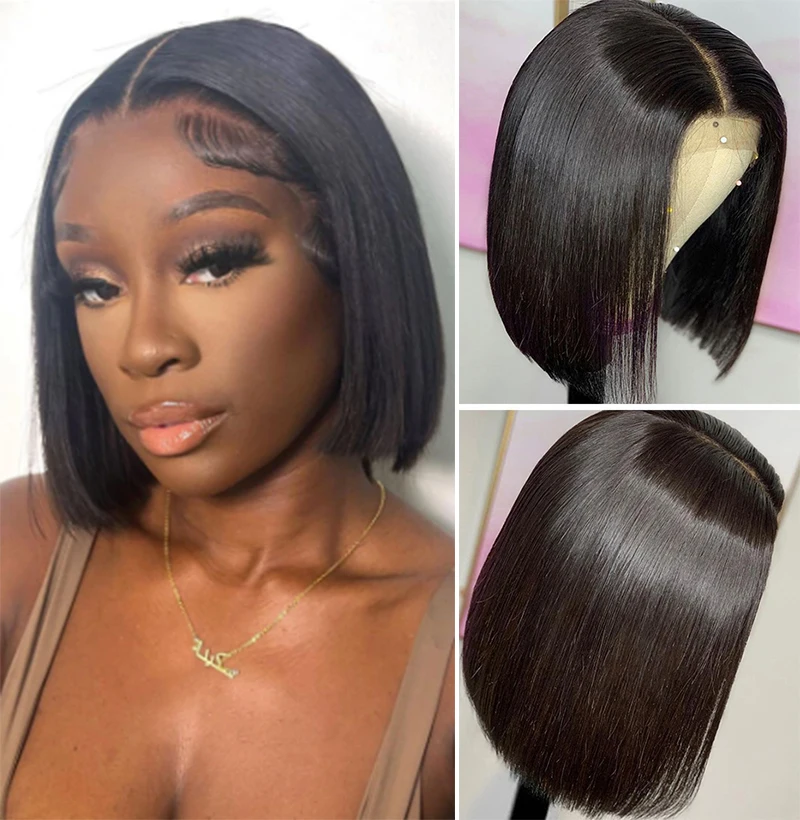 180-density-bob-straight-lace-front-wig-human-hair-pre-plucked-13x4-transparent-lace-frontal-wig-glueless-black-brazilian-wigs