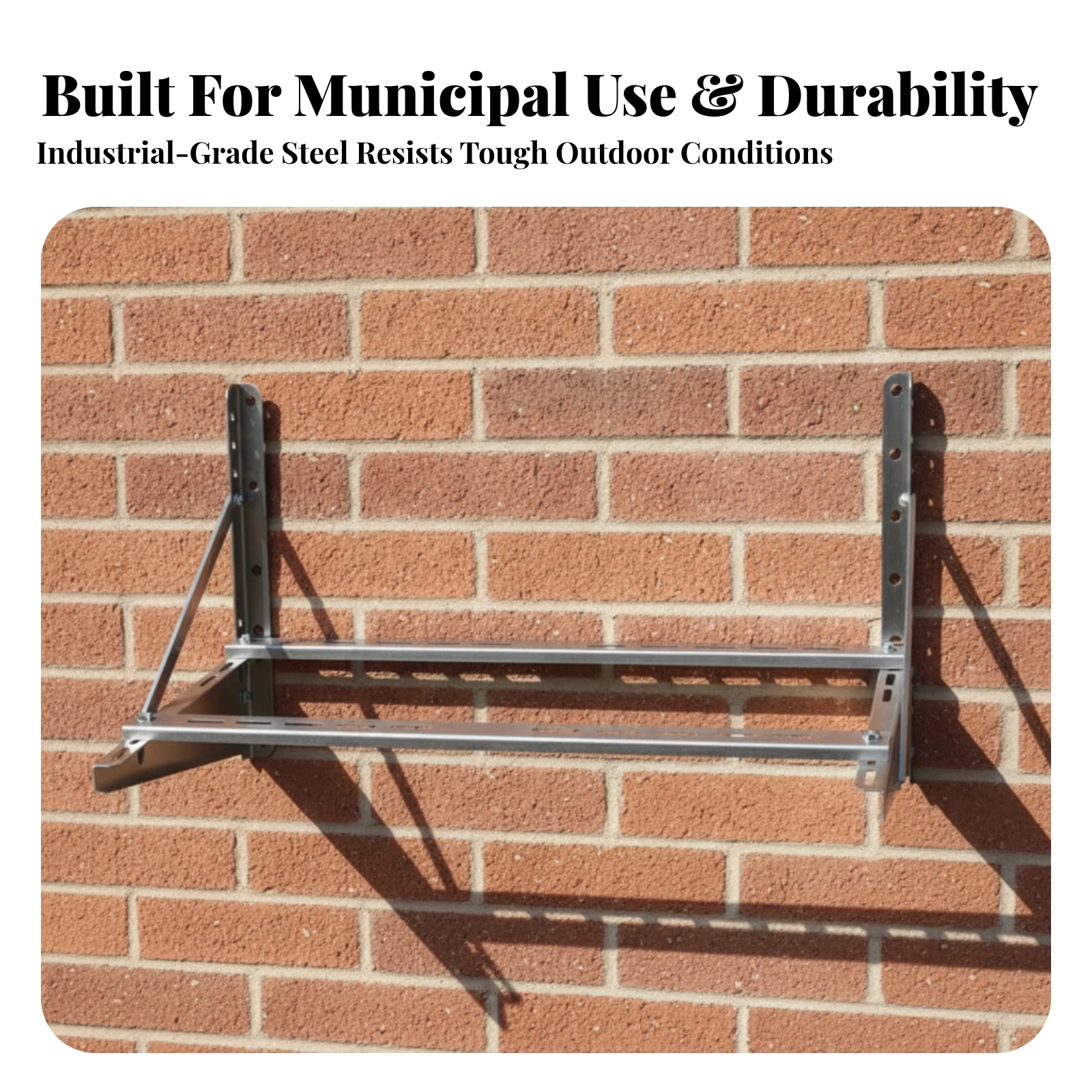 Condenser Bracket with Transverse Bar Stainless Steel Outdoor Unit Outdoor Unit Bracket Mounting System Weatherproof Universal