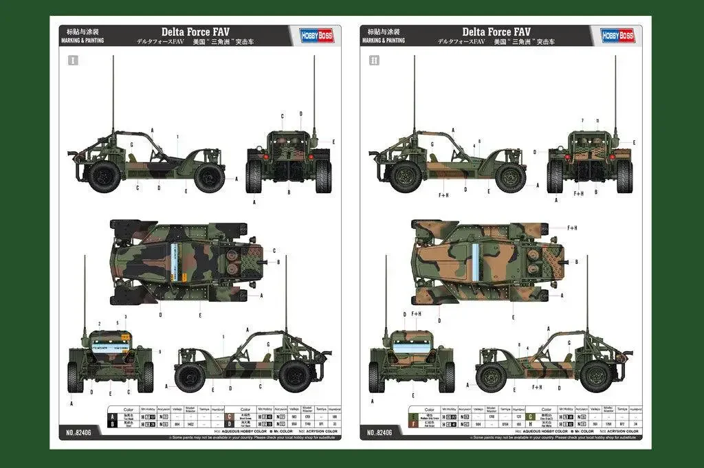 Hobbyboss 1/35 82406 Zestaw modeli Delta Force FAV