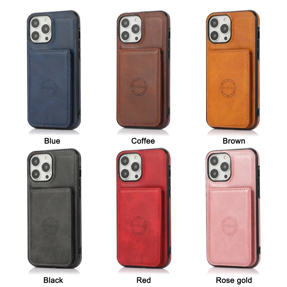 Magnetic Flip Wallet Phone Case For iPhone 13 12 Mini 16 15 Plus 14 11 Pro XS Max XR X Credit Card Holder Leather Cover