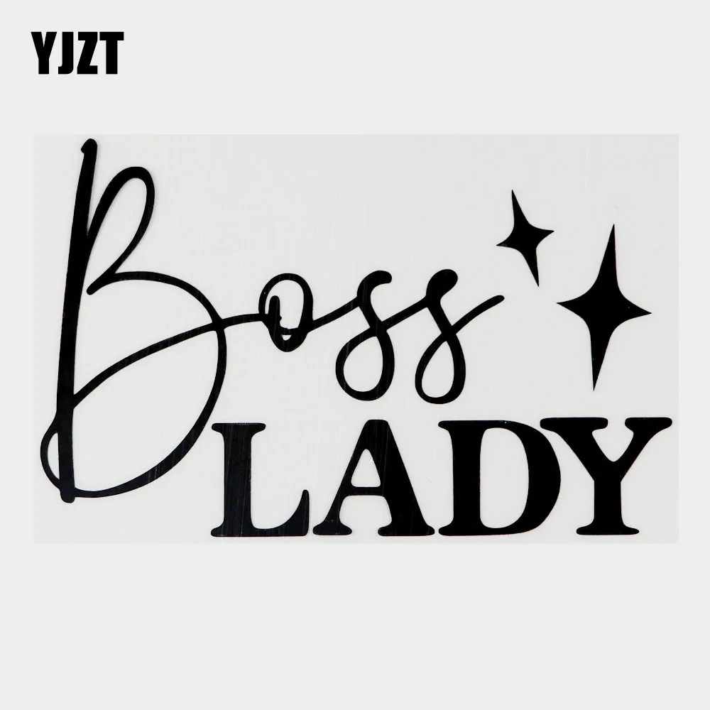 YJZT Funny Boss Lady Graphical Vinyl Car Window Sticker Decal Black/Silver 10B-0110