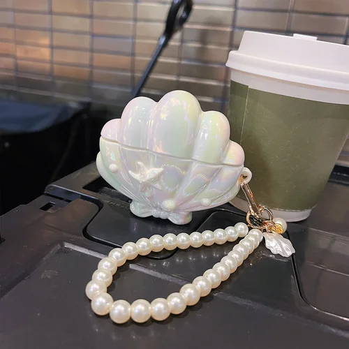 에어팟 프로 2 이어폰 케이스, 귀여운 신선한 꽃 핑크 나비매듭 보호 케이스, 체인 키링 포함, 에어팟 2 프로 3 소프트 커버