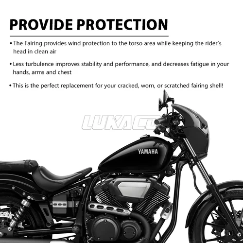 Imagen 2 del producto Máscara de faro de carenado para motocicleta, cubierta de horquilla delantera para Yamaha XVS 950 SPEC BOLT 950 2013-2022