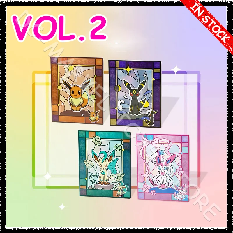 

Gem Pack Cards 2 Eevee Scarlet And Violet Trading Eeveelution Booster Chinese Collection Brochure Custom Toys