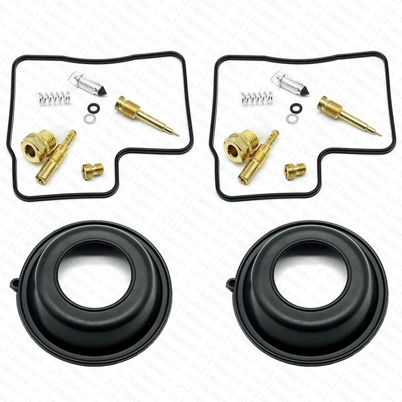 2PCS For Honda XL600V Transalp 600 1987-1999 Carburetor repair kit vacuum diaphragm carb floating needle valve seat washer parts