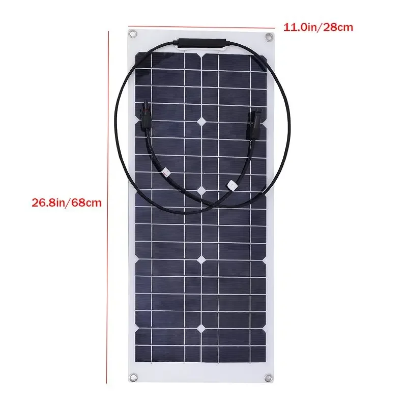 

2pcs 300W For Car Yacht RV Solar Panel Portable Solar Cells Fast-charging Waterproof Emergency Charging Outdoor Battery Charger