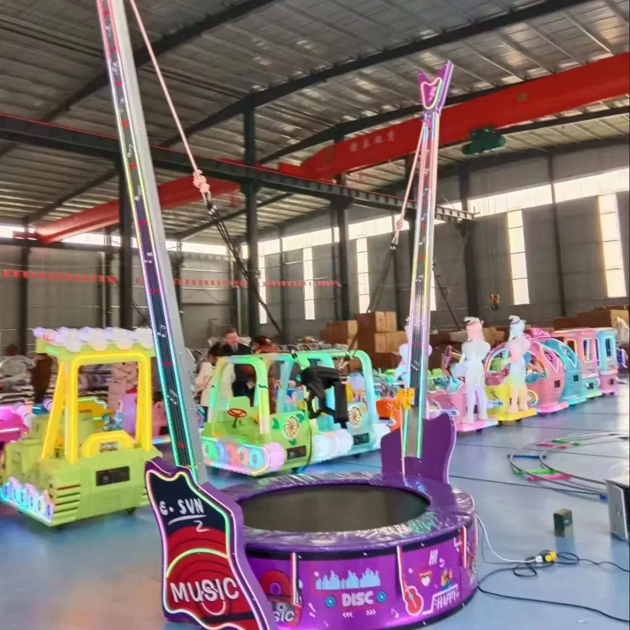 Parque Backyard Carnival Ride, Big Single Para 5 Trailer Jump 4 em 1 Jumping 4 2 1 Pessoas, Bungee-Trampolin, Preço