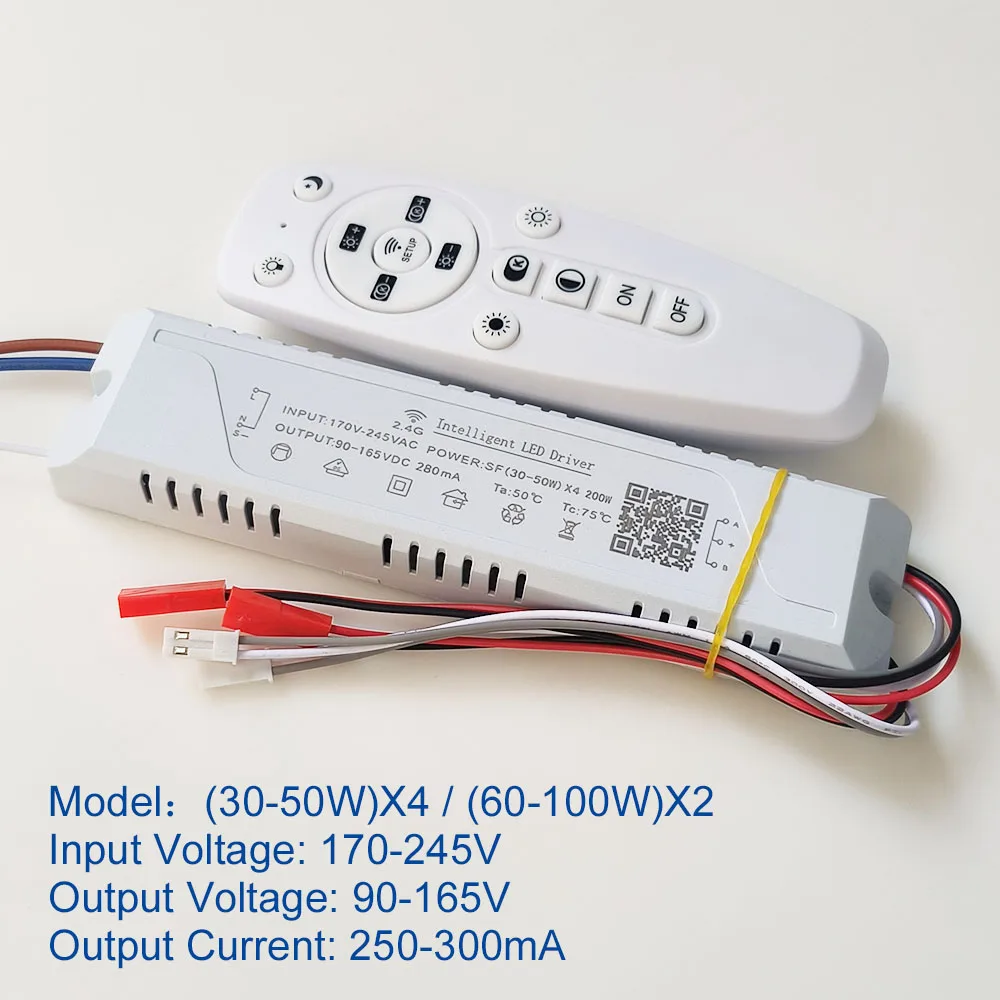 2.4G Intelligent LED driver remote control power supply dimming&color-changeable transformer connect to LED tape (20-40-60W)X4