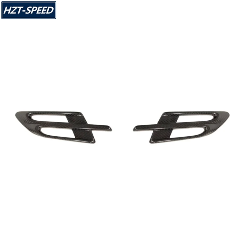 2 PCS Carbon Fiber Material Front Fender Trims Vents For Bentley Bentayga V8 to W12 Body Kit 2016-2021