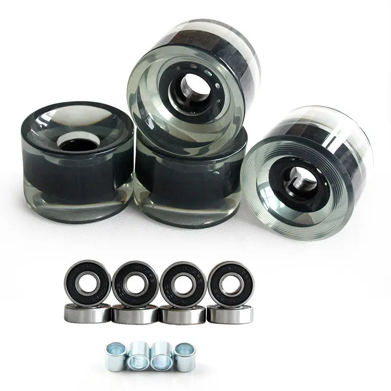 Skateboard Wheel Long Board Street Brush Shock Absorber 70x51mm Road Frosted Low Noise Bearing Package