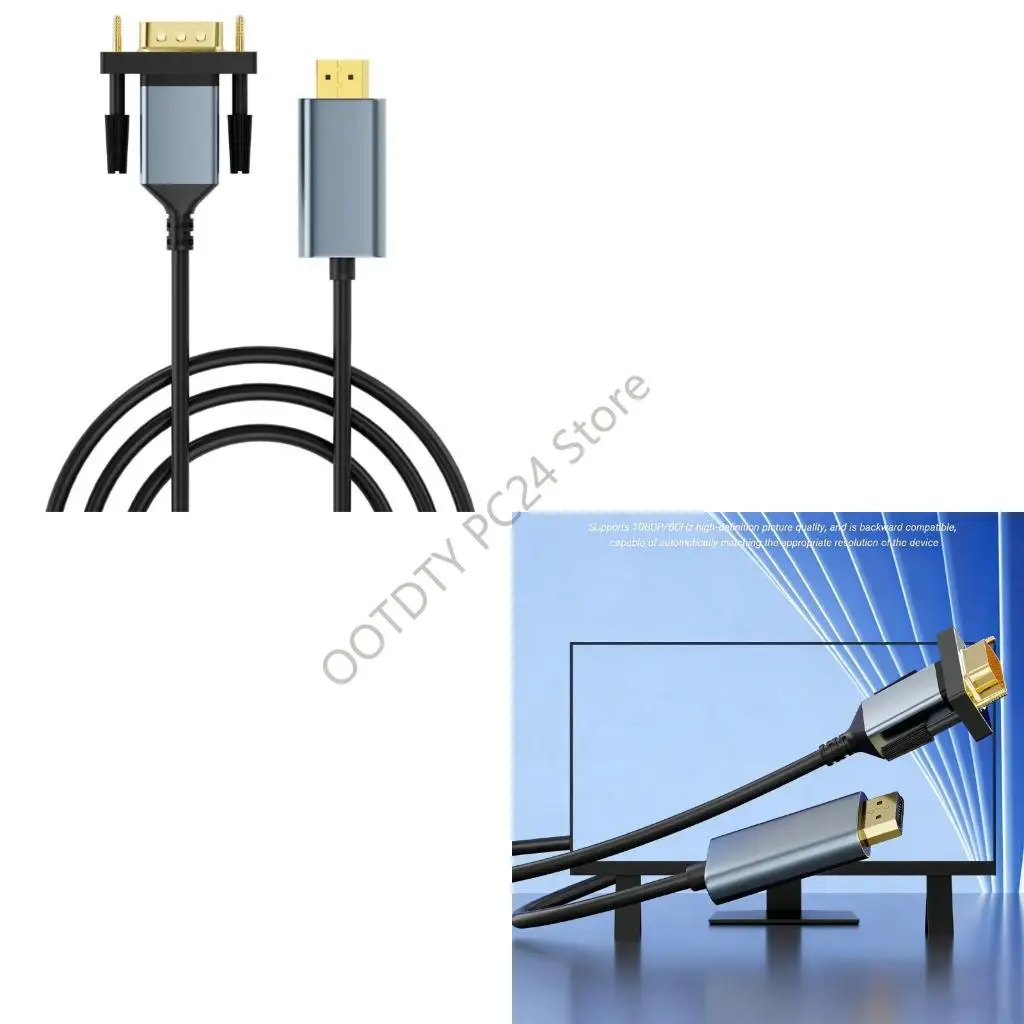 

H7BA Кабель DisplayPort к VGA Кабель DisplayPort от компьютера к монитору VGA Кабель «папа-папа» для компьютера, настольного ПК