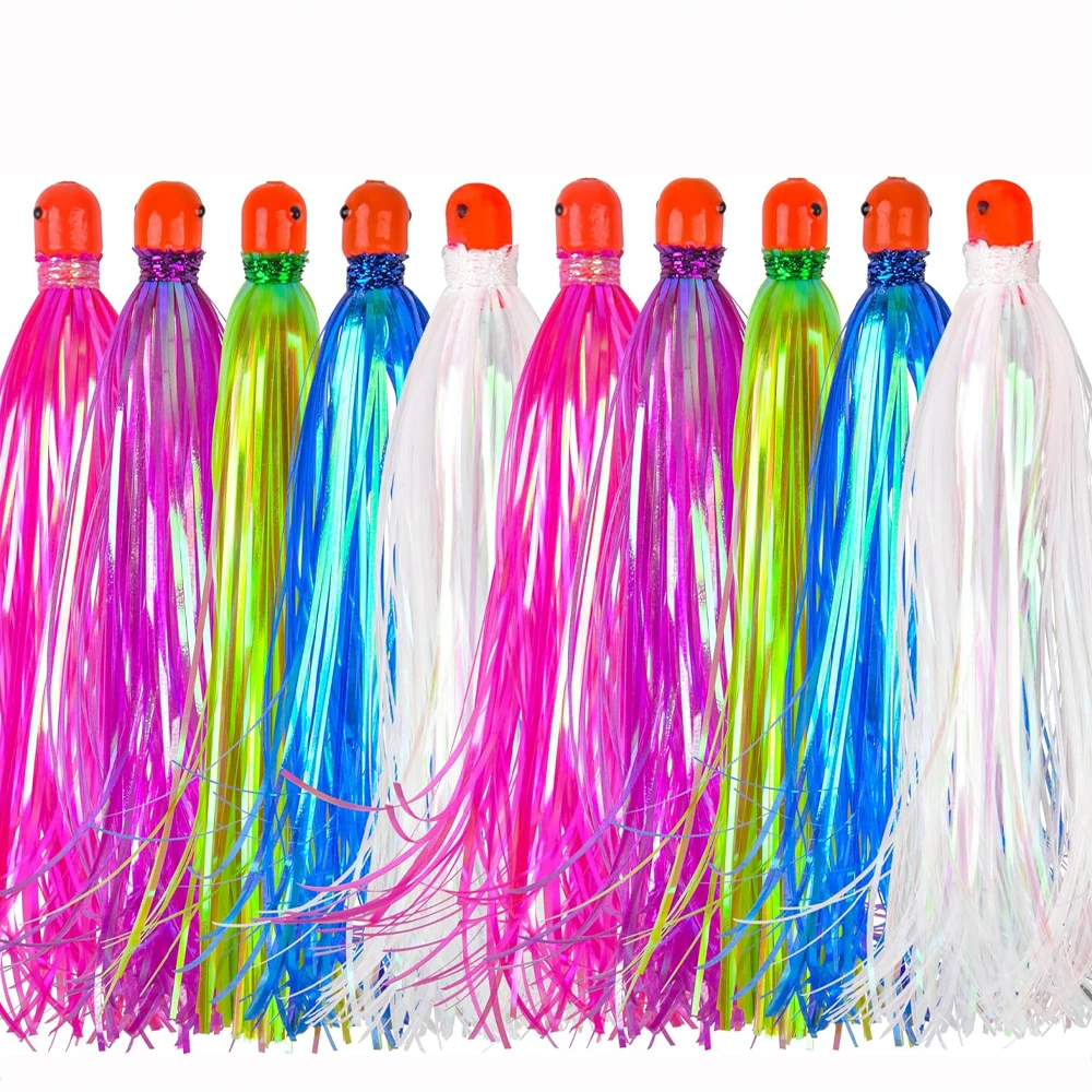 mylar-flash-teaser-fishing-lures-bucktail-crystal-line-jig-head-saia-isca-weighted-jig-heads-trolling-equipamento-de-pesca-95g-10pcs