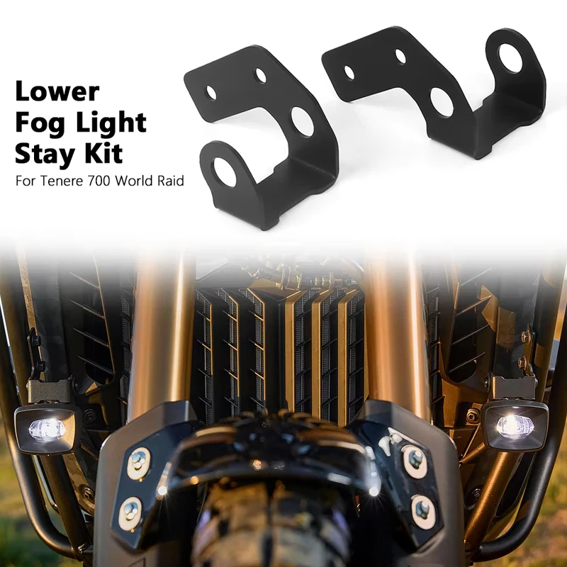 For Yamaha TENERE Tenere 700 World Raid Motorcycle Bumper Fog Lamp Bracket Tenere700 WORLD RAID Spotlight Lower Support Bracket