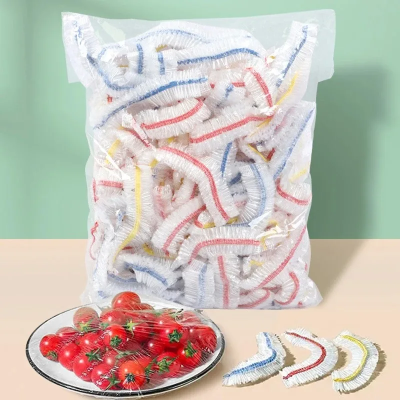 الملونة غشاء تغليف غطاء للطعام القابل للتصرف غطاء طعام فواكه مرونة غطاء دش بلاستيكي حقيبة التخزين منظم مطبخ تتشبث