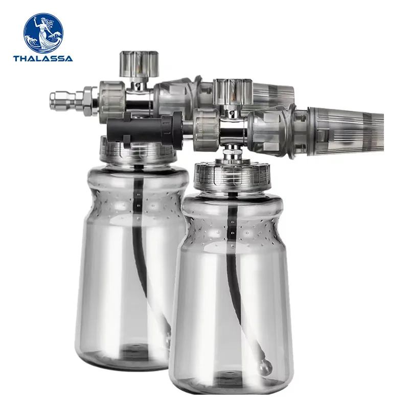 ​​High Pressure Foam Lance Car Wash Sprayer 1L Clear Bottle Quick Connect Ultra-Thick Foam Adjustable Spray for Pressure Washer​