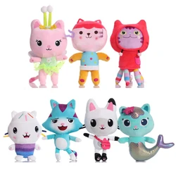 New Gabby Dollhouse Plush Toy Mercat Cartoon Stuffed Animals Smiling Cat Car Cat Hug Gaby Girl Dolls Kids Birthday Gifts