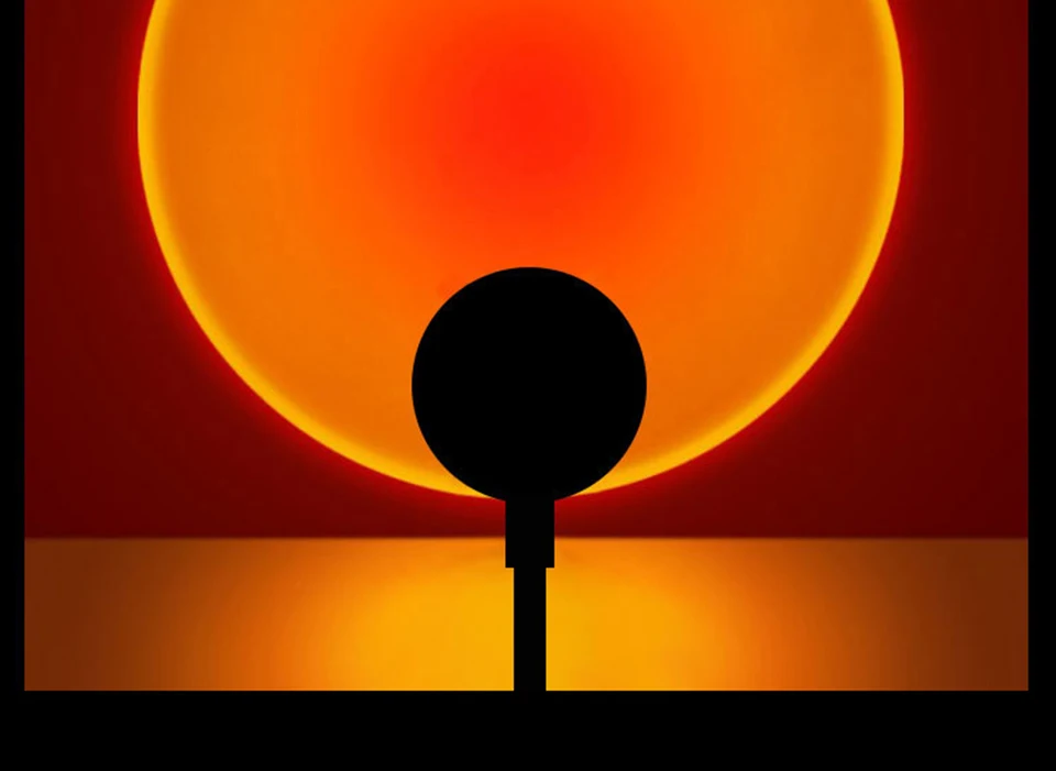 USB LED Sunset Lamp Projector Night Light Golden Hour Photography Wall Decor Living Room Bedroom Home Atmosphere Ambient Light