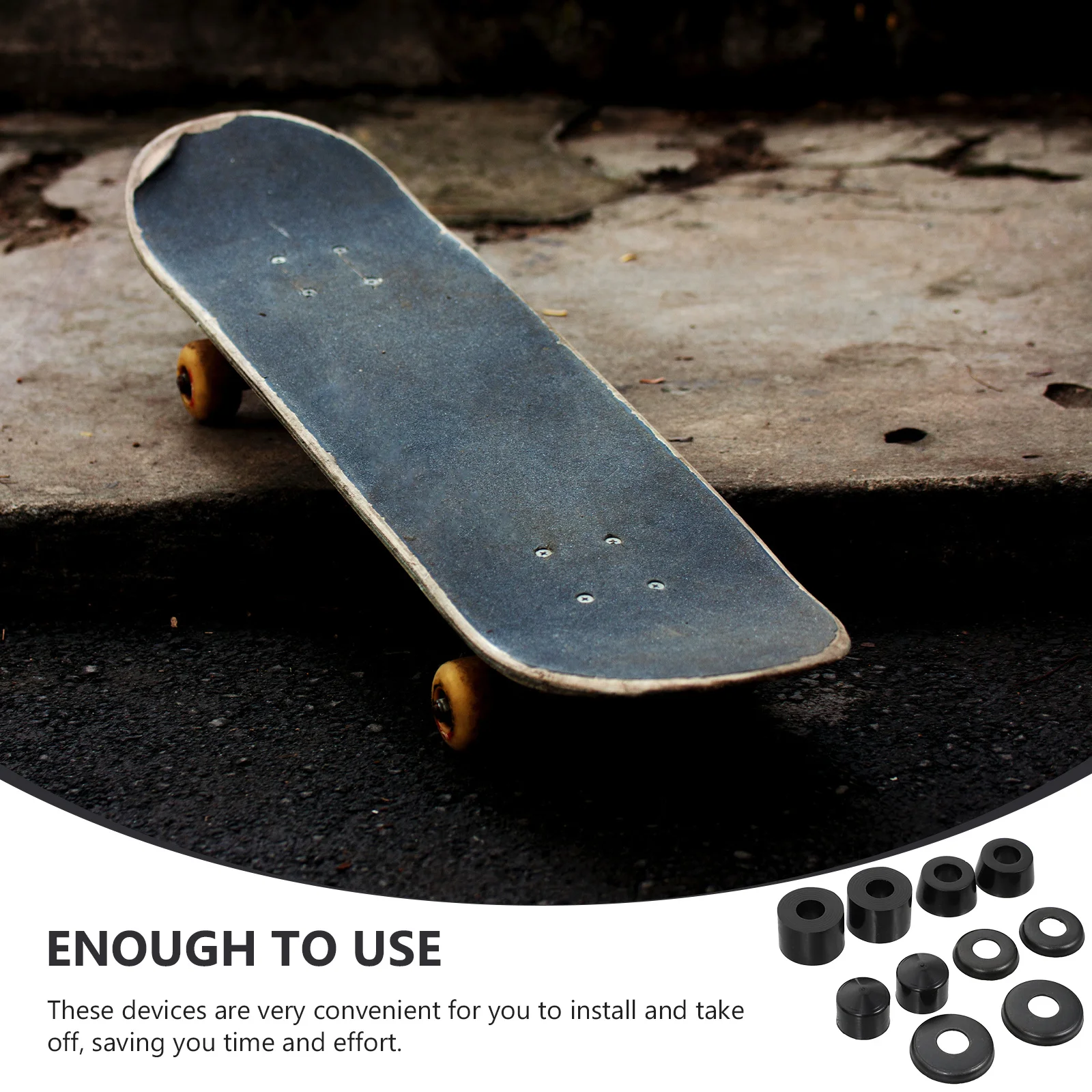 مجموعة واحدة من حصيرة لوح التزلج المقاومة للصدمات من البولي يوريثان لملحقات لوح التزلج البديلة لبطانة الشاحنة المتينة