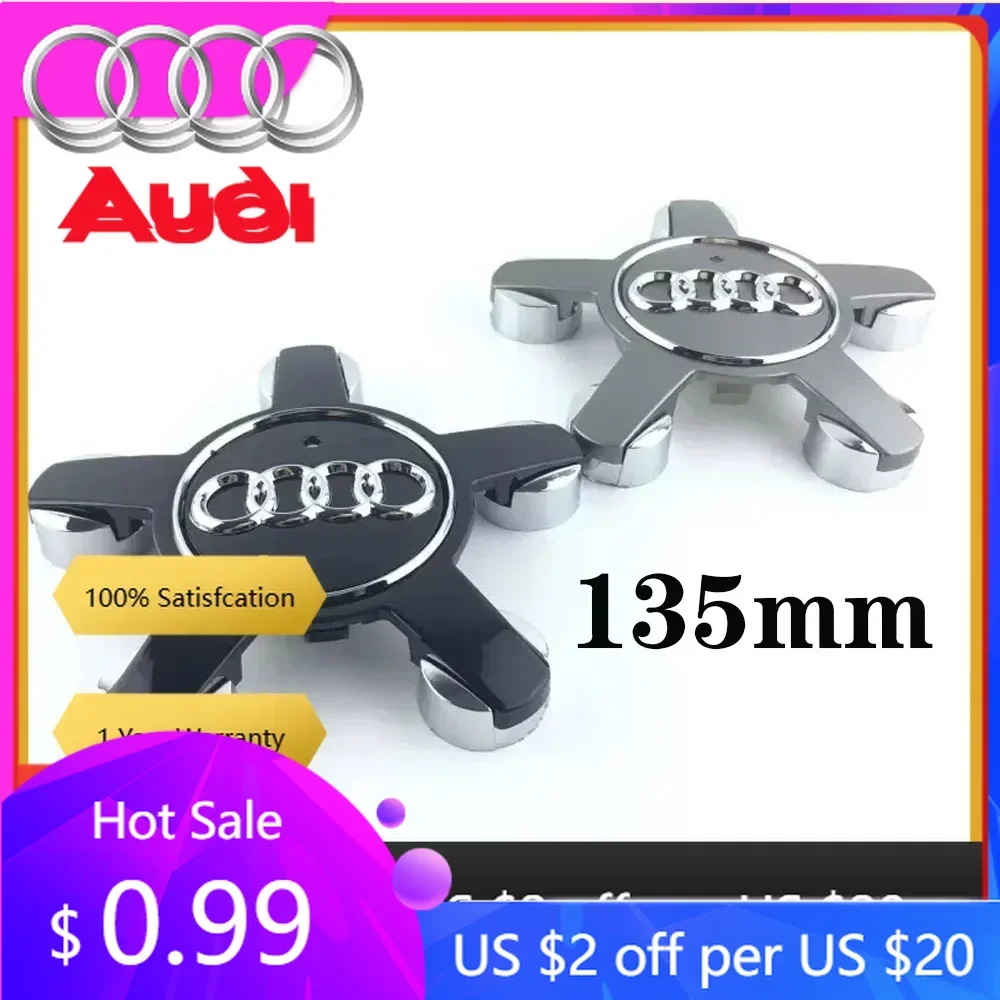 

Автомобильная наклейка, хит продаж для Audi, 4 шт., 135 мм, колпаки для автомобильных ступиц 4F0601165 для Audi A4 A5 A6 A7 Q3 Q5 A3 S5, аксессуары, автомобильная центральная крышка колеса Hu