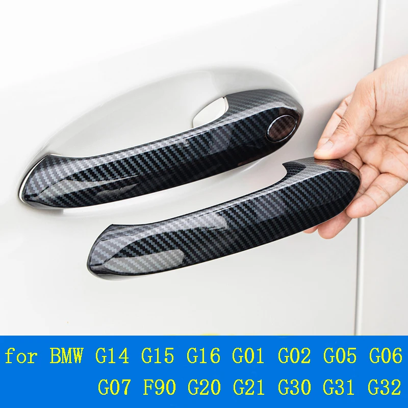 

LHD Carbon Fiber Exterior Door Handle Cover Trims For BMW G14 G15 G16 G01 G02 G05 G06 G07 F90 G20 G21 G30 G31 Accessories