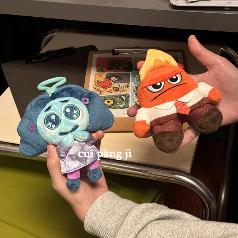 لطيف الكرتون أفخم المفاتيح على ظهره الديكور أنيمي داخل خارج دمية محشوة دمية هدية مفتاح الملحقات لعب لينة والهوايات