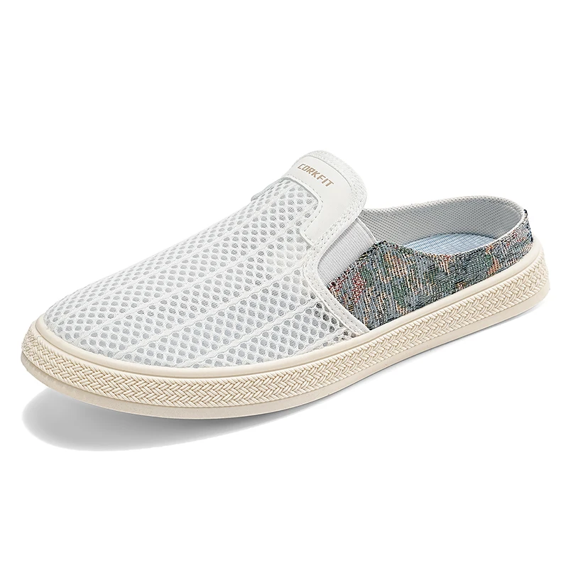 Summer men's perforated mesh slippers breathable outdoor sports and leisure shoes comfortable toe protection sandals slippers view 6