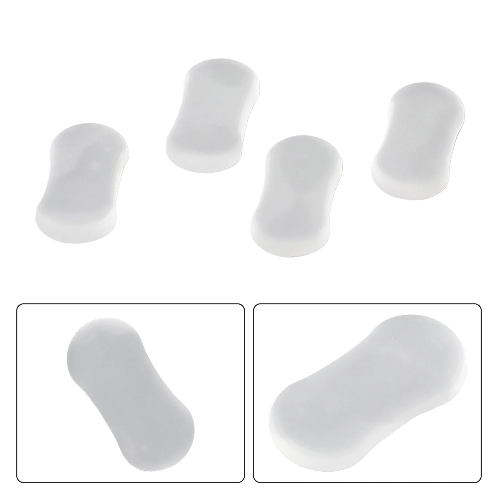 Bathroom Toilet Seat Bumper Buffers Spacers Accessory Parts Replacement Transparent 4pcs Protective Home Decor