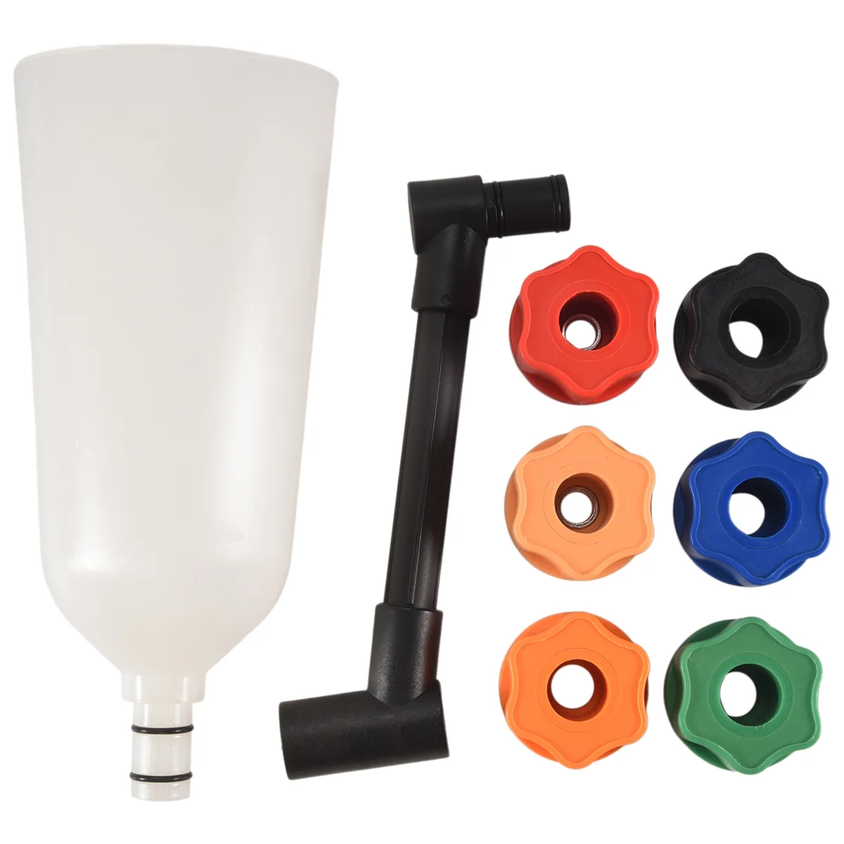 ABKM! 8pcs Oil Funnel Filling Kit With 6 Adapters Automotive Tool For Car Truck