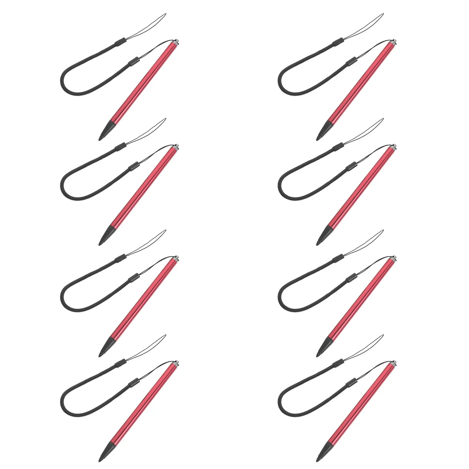 8Pcs High Precision Stylus Pens with Coiled Lanyard for Tablets Phones Touchscreens Drawing Writing Signatures Digital Art