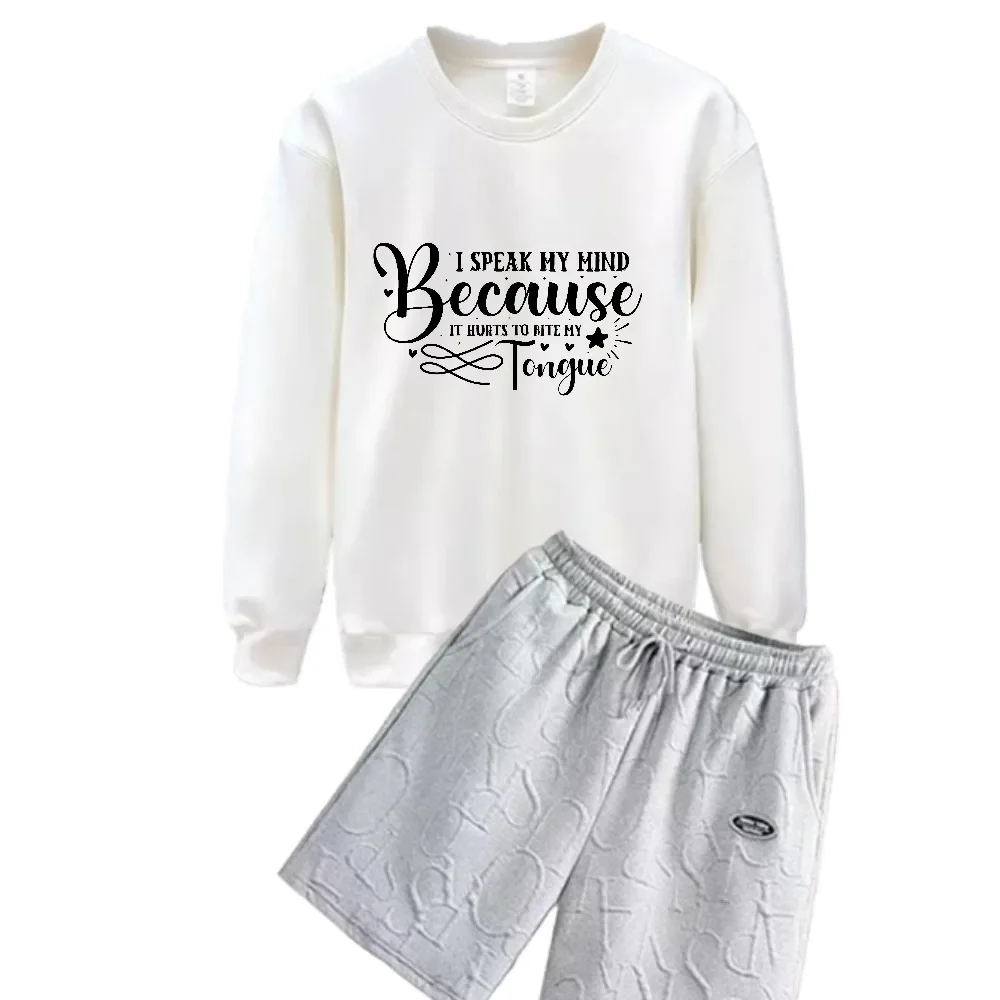 2025 мужские повседневные инновационные комплекты из двух предметов с английским принтом, удобный стильный наряд для повседневной носки, весенние и осенние костюмы