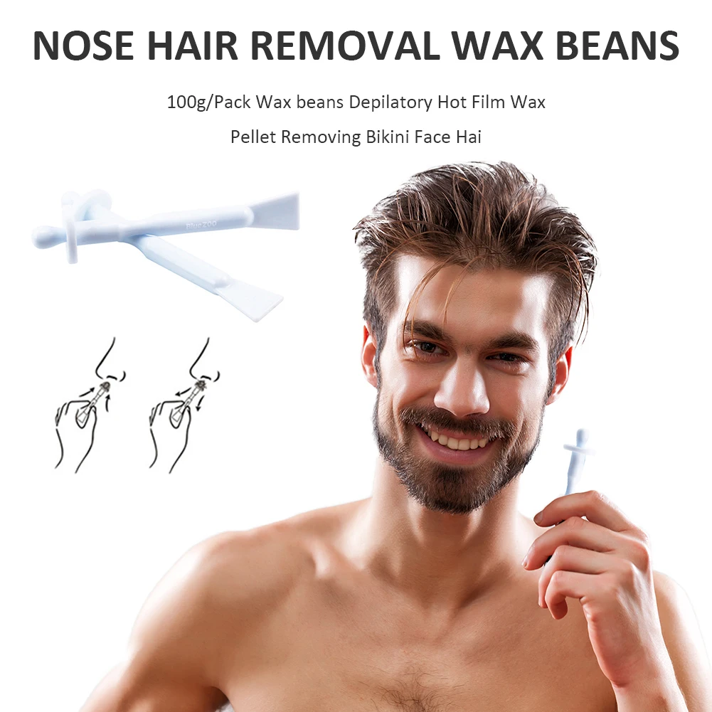 Wax Bean Set Depilatory Nose Ear Hair Removal Trimmer Cleaning Waxing Pellet Kit