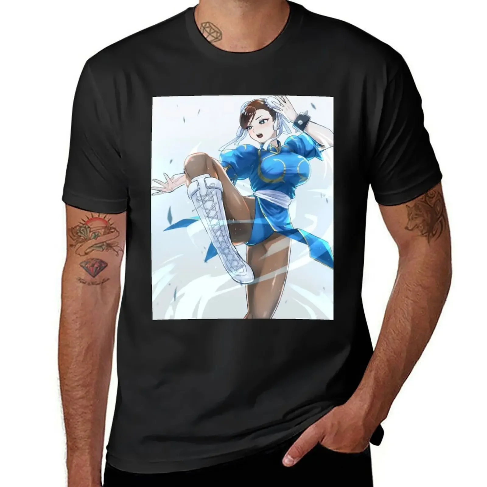 

Chun li T-Shirt new edition kawaii clothes Men's t-shirts