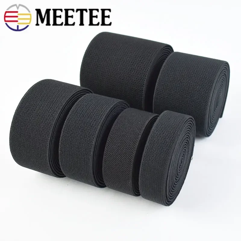 2/4M 20-70mm Black Sewing Elastic Band for Underwear Webbing Strap Rubber Tape Skirt Waist Bands DIY Accessories