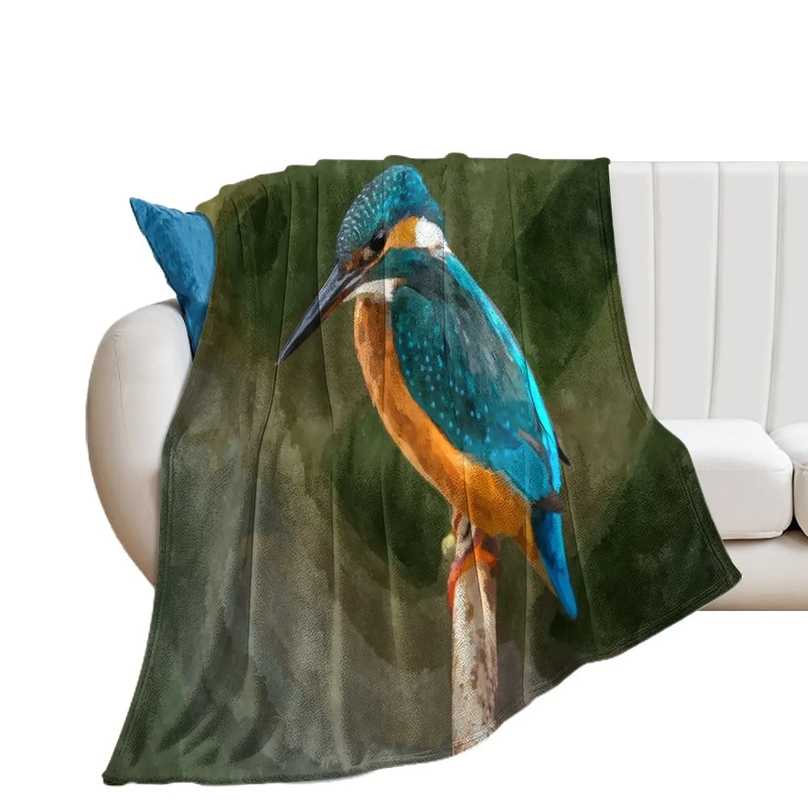 Kingfisher Throw Blanket christmas decoration christmas gifts Large Beautifuls Blankets