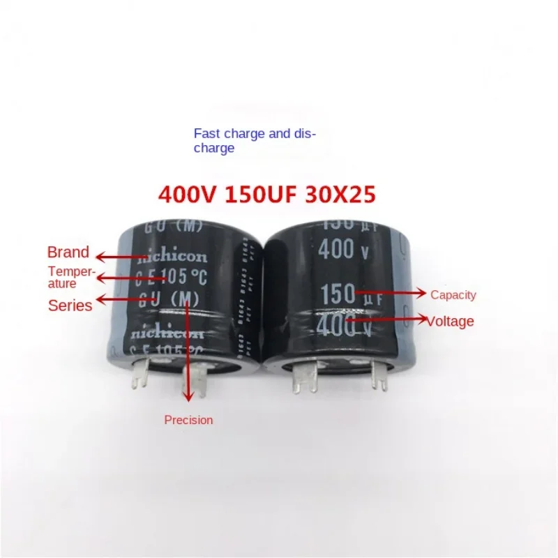

DIXSG (1 шт.) Быстрая зарядка и разрядка 400 В 150 мкФ 30X25 nichicon электролитический конденсатор 150 мкФ 400 В 30*25