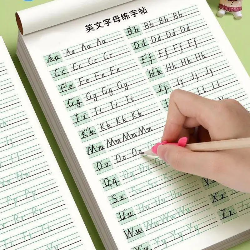 

Handwritten English Calligraphy for Grades 1-3, Illustrated in Red for Transition From Kindergarten To Primary School