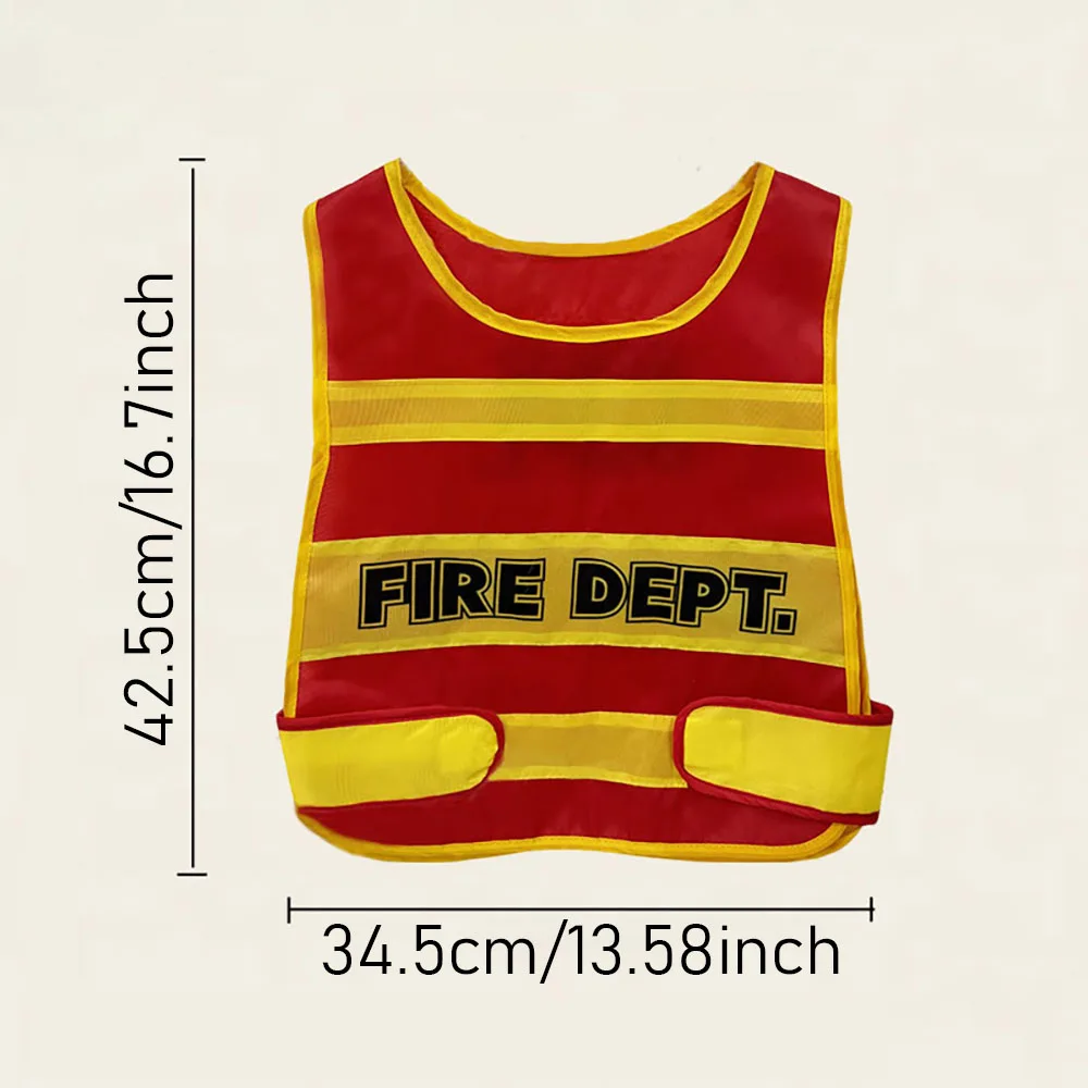 Spielhausspielzeug für Kinder, Rollenspielkostüme, Verkehrspolizei-Kostüme für Feuerwehrmann, universell für Jungen und Mädchen, Geburtstagsgeschenke, Weihnachtsgeschenke, Weihnachtskostüme, Weihnachtskostüme