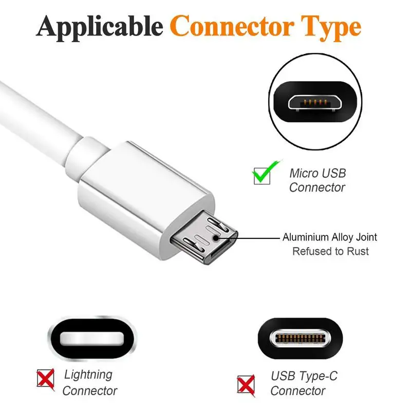 USB A To USB B Cable 3A Fast Charger Cable USB 2.0 High-Speed Charging Cable 480 Mbps Transfer Speed Data Cable For Phone