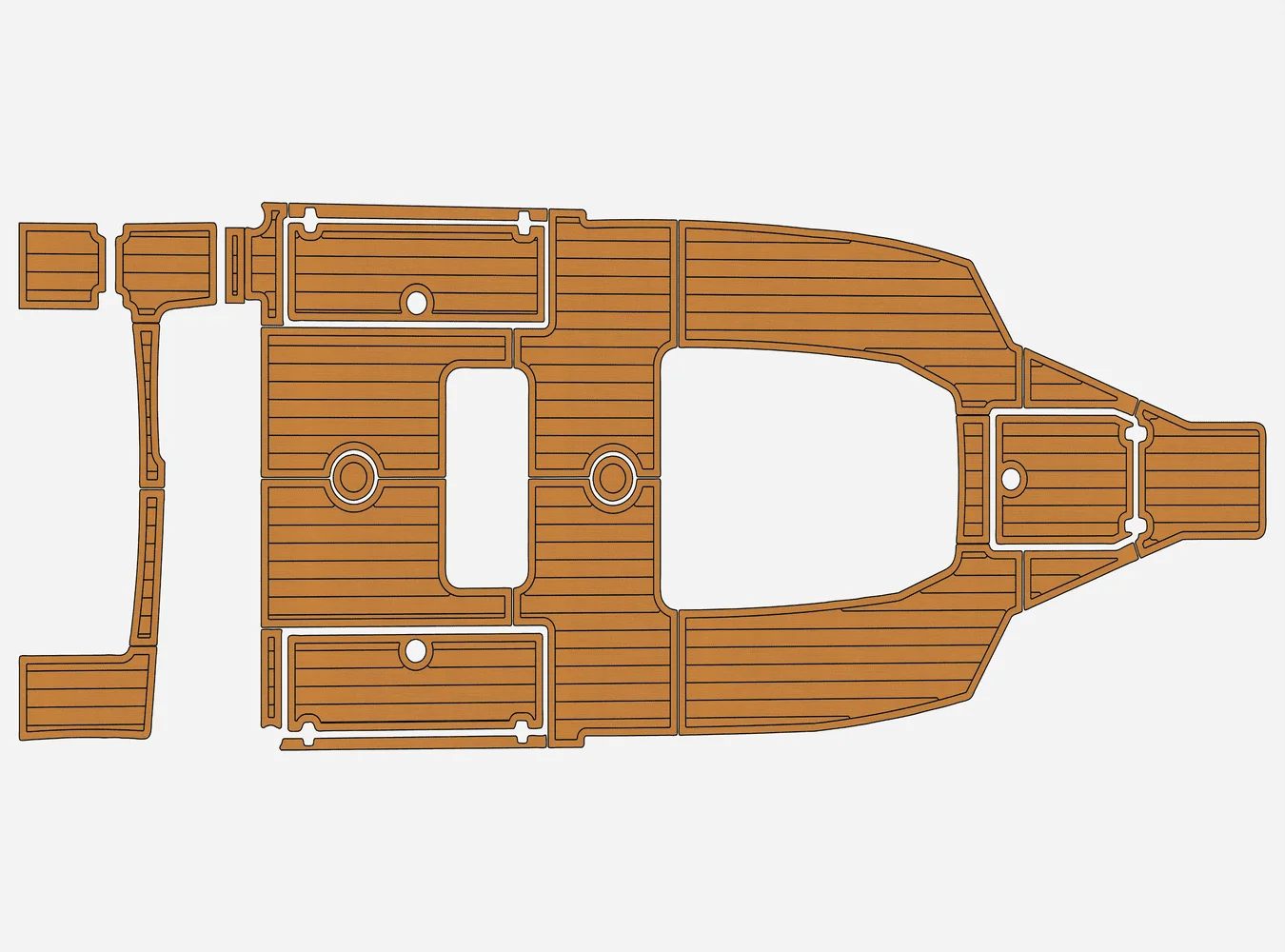 

Противоскользящее самоклеящееся покрытие из ЭВА под тик 6 мм для палубы лодки, для яхты Cobia 240 CC 2020 года, прочное морское напольное покрытие для кокпита