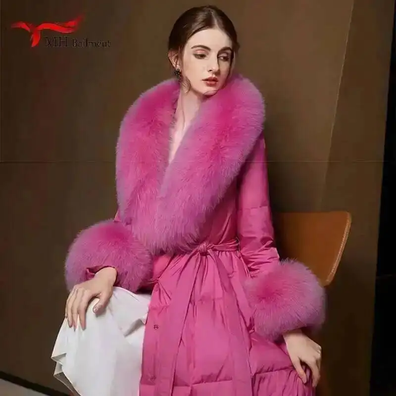 Winter Natural 100% Real Fox Fur Scarf And Cuff Set Russian Women Clothes Neck Warm Luxury Coat Scarves Fashion Fur Shawl Wraps