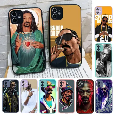S-Snoop D-Dogg Rapper Phone Case for iPhone 14 11 12 13 Mini Pro Max 8 7 Plus X XR XS MAX Translucent Matte Cover