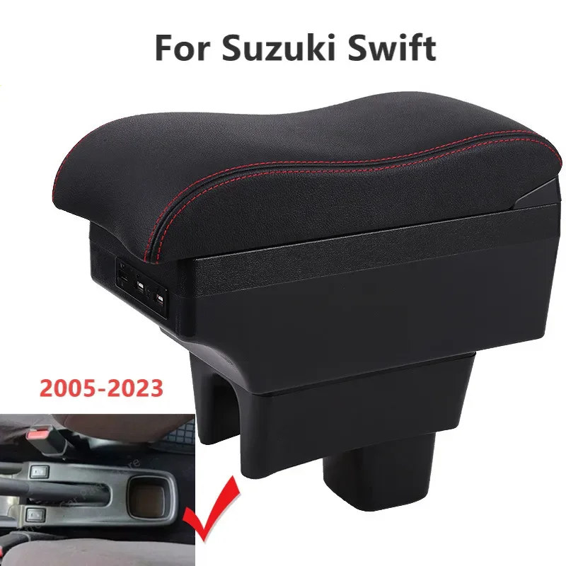 For Suzuki Swift 2005-2023 Armrest Box Car Center Console Interior Details Storage Box Retrofit Parts Accessories 2022 2021 2020