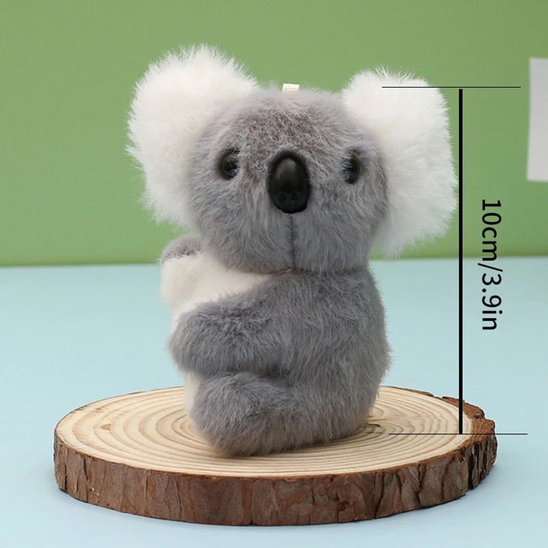 Cute Kola Keychain Keyring Plush Toy Koala Bear Women DIY Jewelry Accessories Bag Pendant Novelty Gift Charms