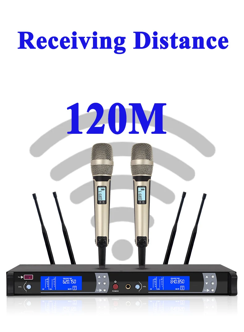 GPUB SKM9000 Professional Wireless Microphone One Drag For Singing Outdoor Stage Ktv Performance Meeting Handheld Mic