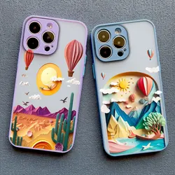 Creative Mountains Landscape Scenery 2D Printing Phone Case For iPhone 17 16 15 14 13 12 11 Pro Max Mini XS XR X 15 Plus Cover