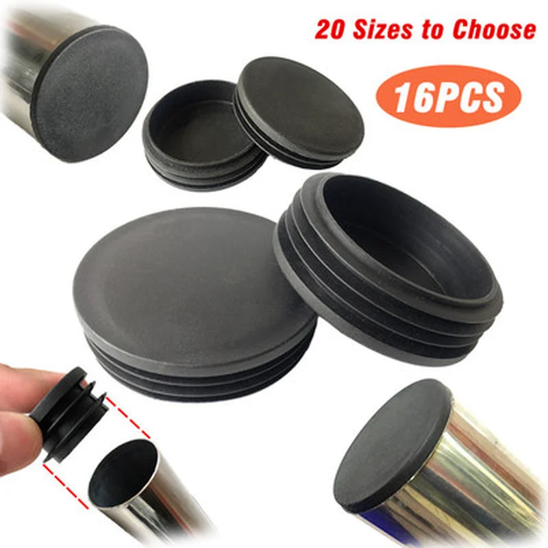 Round Plastic Plug Fencing Post Insert Furniture Foot Tubing End Cap Equipment Pipe Tube Cover Durable Chair Leg Insert Glides