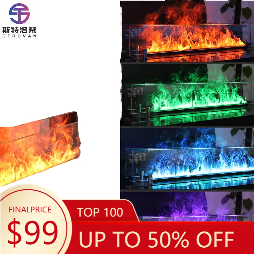 

ZXHK 1000mm APP Smart Control Electric Multicolor Atomized Flame Water Vapor 3D Fireplace Remote Voice Control 3D Fireplace