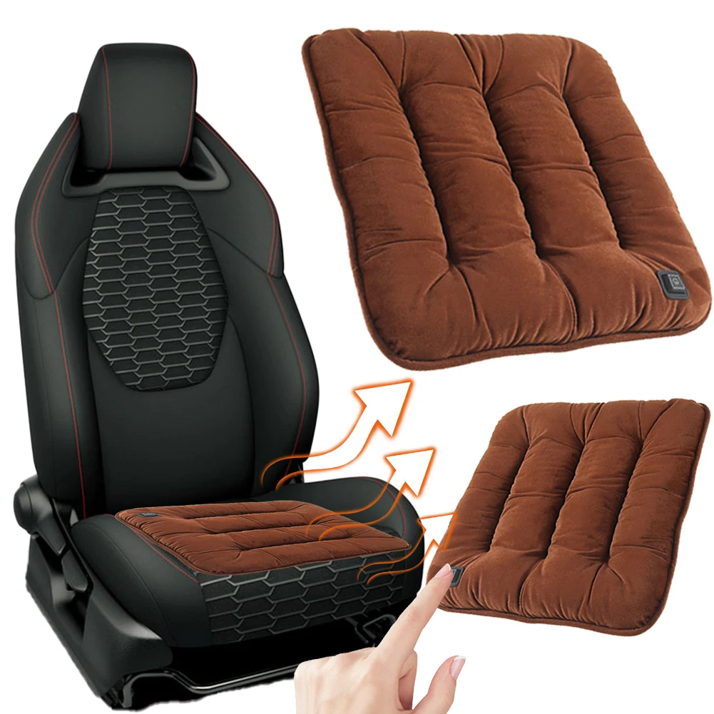 Car Heated Seat Cushion USB Power Graphene Heated Seat Pad Electric Heated Seat Cushion for Park Stadium Car Travel