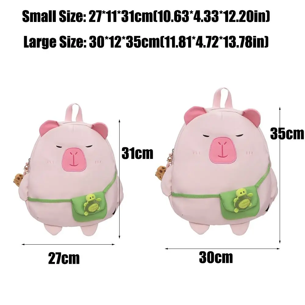 Sac à dos en nylon de dessin animé Capybara, sac à dos de voyage de grande capacité, sac d'école pour ordinateur portable